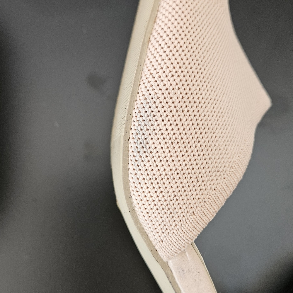 Newbella Nude Knit Stretch Ankle Strap Heels - Picture 7 of 8